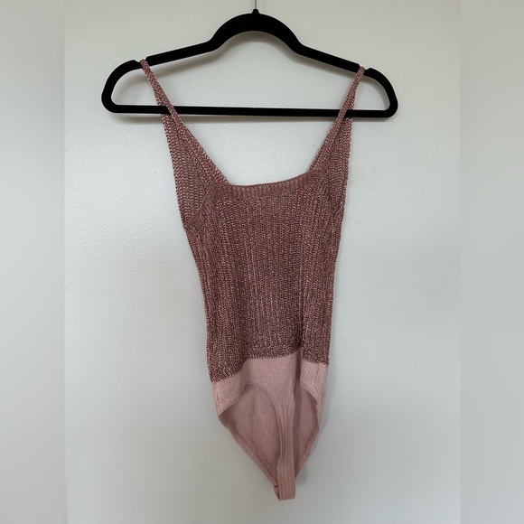 Free People Gold Coast shimmery bodysuit XS NWOT - Picture 7 of 11